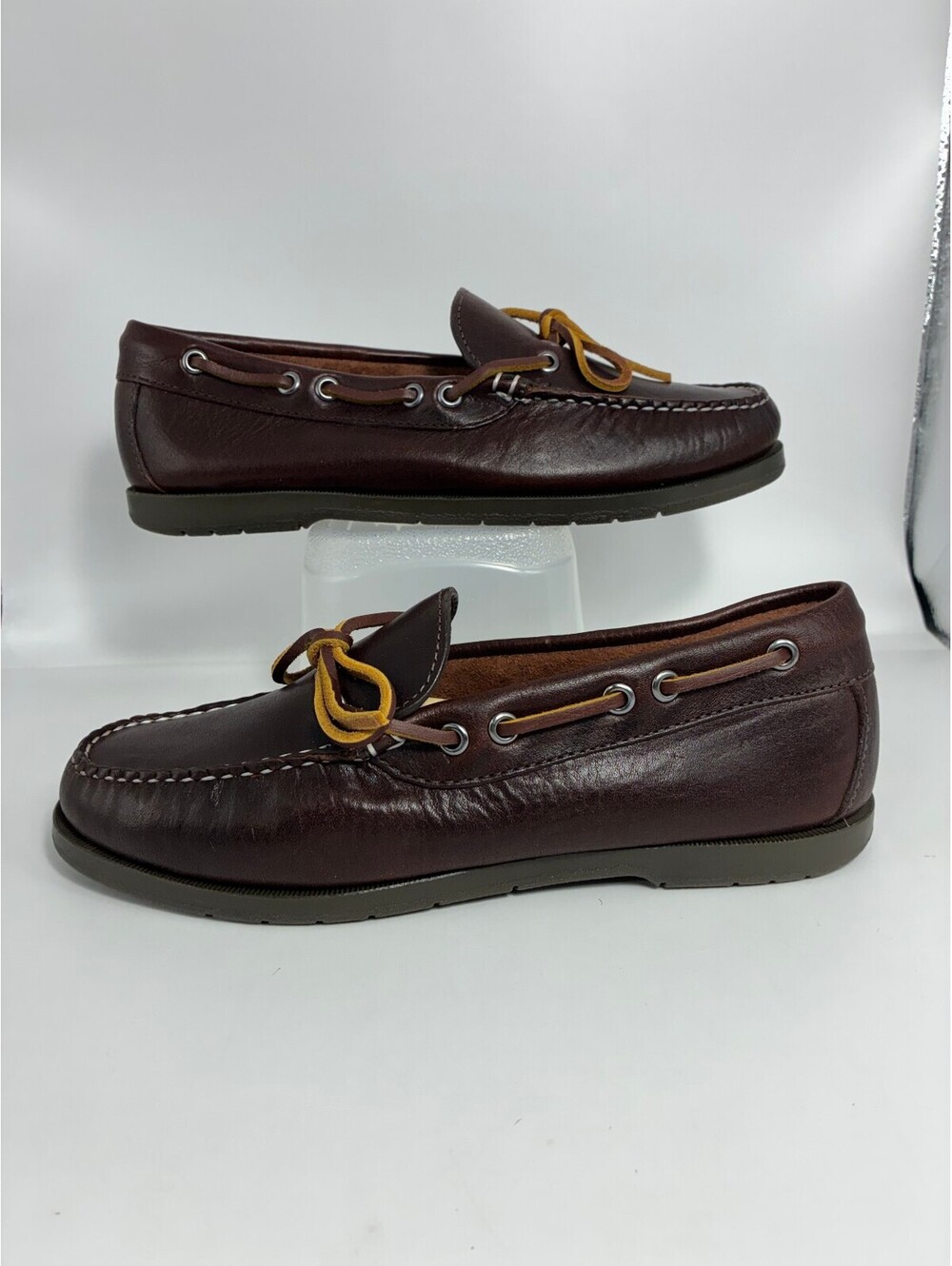 Size 6.5m/8w - L.L. Bean Handsewn Camp Moccasin Brown Leather